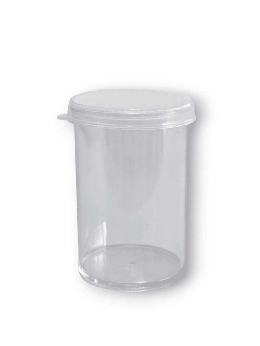 Tubo Poliestireno N� 32 - 50 cc Cristal c/ Tapa