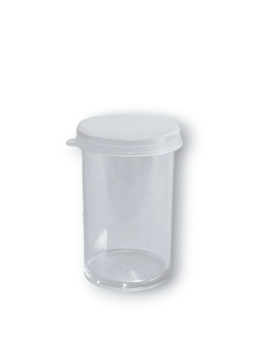 Tubo Poliestireno N� 45 - 30 cc Cristal c/ Tapa