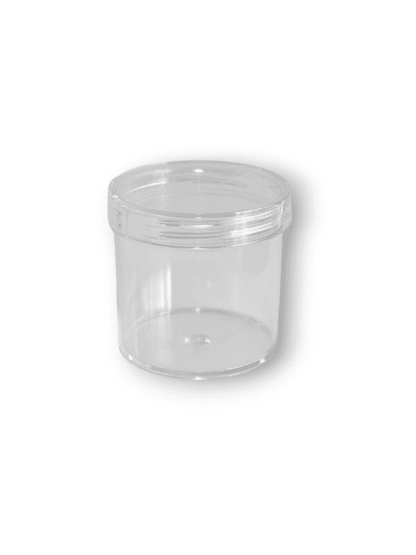 Pote Poliestireno 60 gr. Cristal c/ Tapa