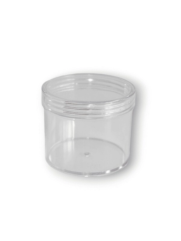 Pote Poliestireno 100 gr. Cristal c/ Tapa