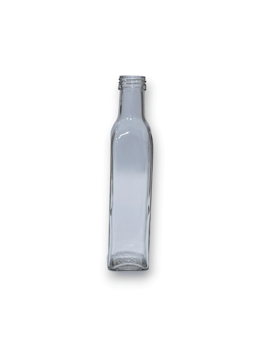Botella Cuadrada 250 cc Vidrio B/Ali