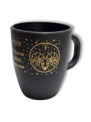 Taza Negra Signos de los Zodiacos