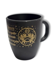 Taza Negra Signos de los Zodiacos