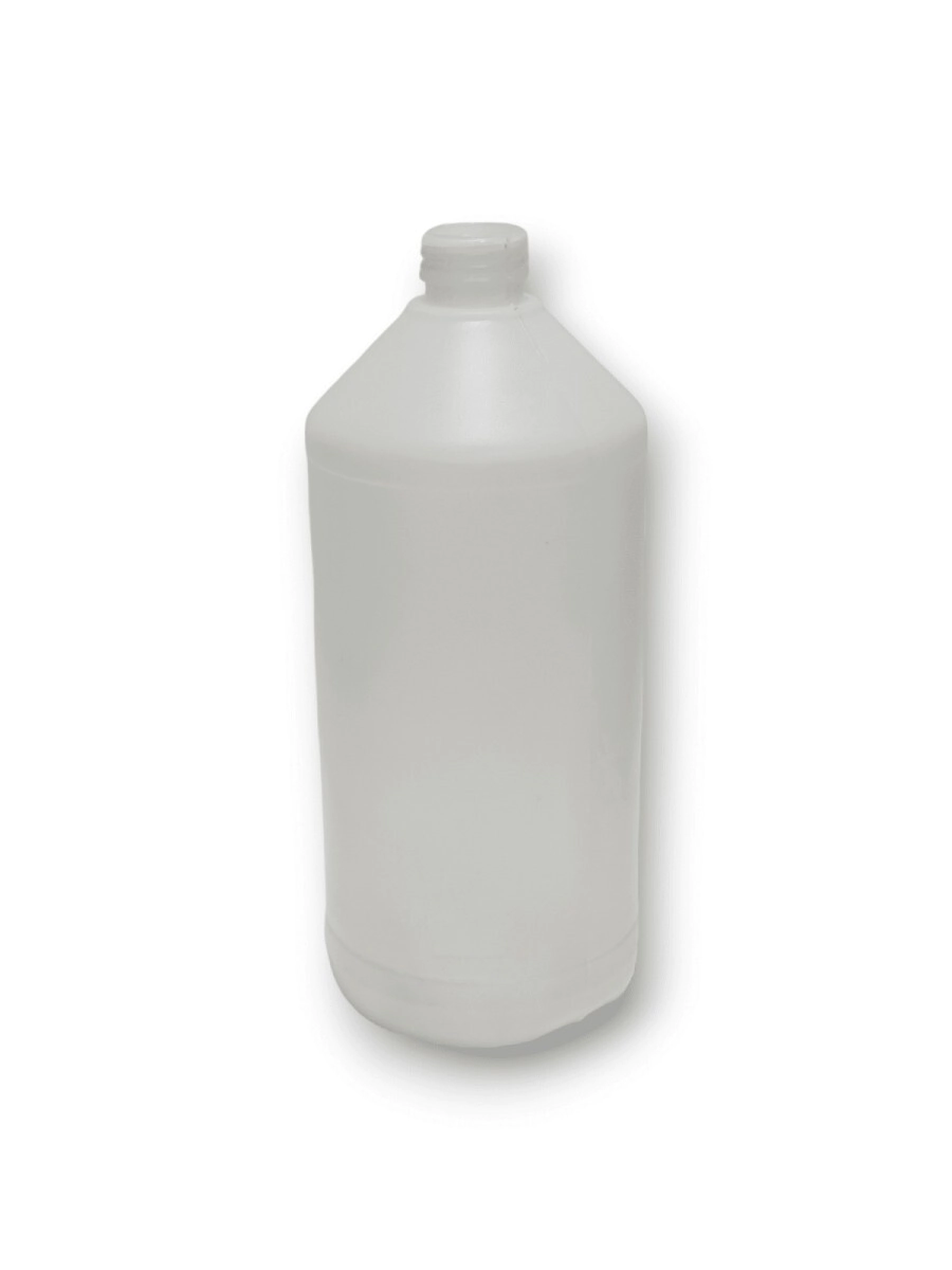 Botella 1000 cc PEAD 28/400 Lisa Natural - Con Cuello