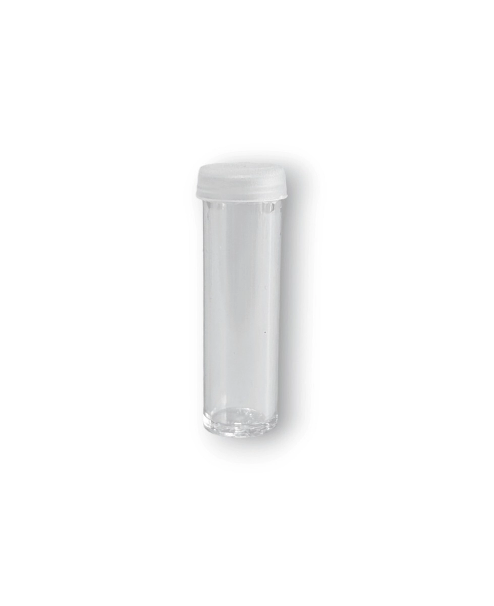 Tubo Poliestireno N� 8 - 2 cc Cristal c/ Tapa