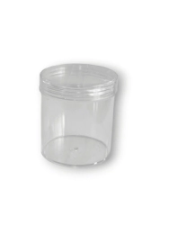 Pote Poliestireno 200 gr. Cristal c/ Tapa