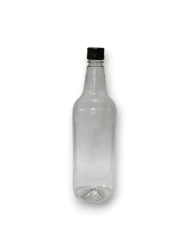 Botella Cuadrada Aceite 1000 cc Cristal c/ Tapa