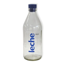 Botella 1000cc Vidrio Deco Leche c/ Tapa