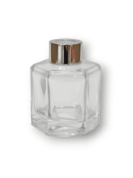 Difusor Hexagonal Vidrio 100cc B/R 28 Tapa P.Brillo e Inserto