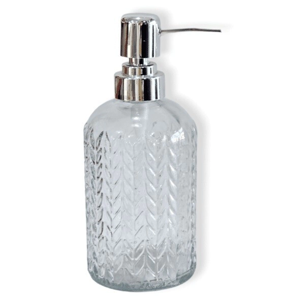Dispenser Vidrio Deco. Bba. Plateada