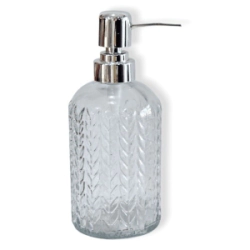 Dispenser Vidrio Deco. Bba. Plateada