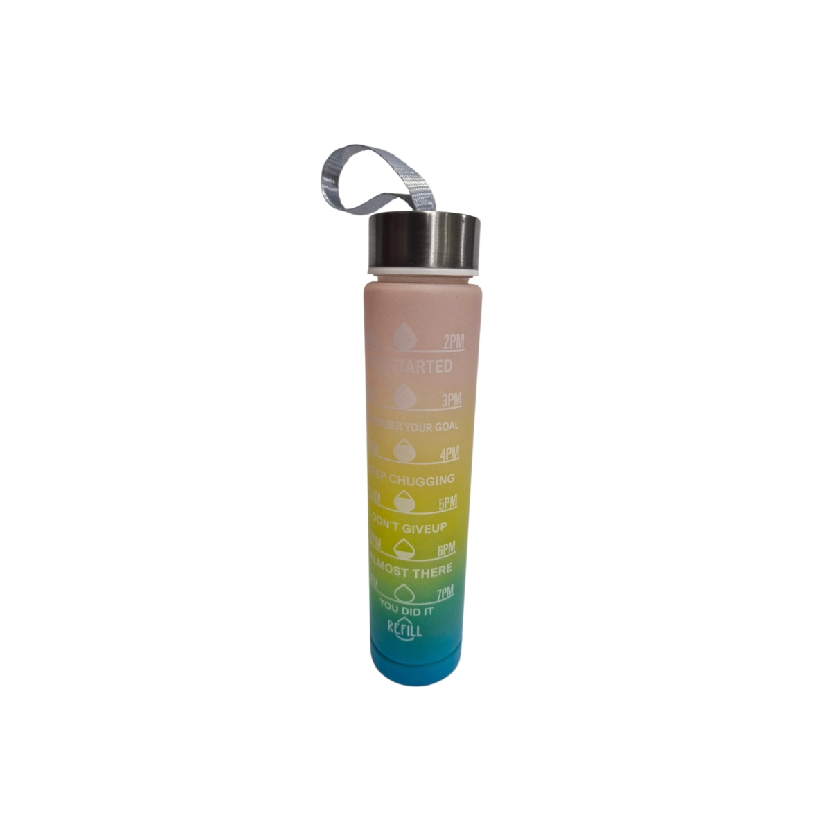 Botella Deportiva Motivacional 330cc Bicolor c/ Tapa