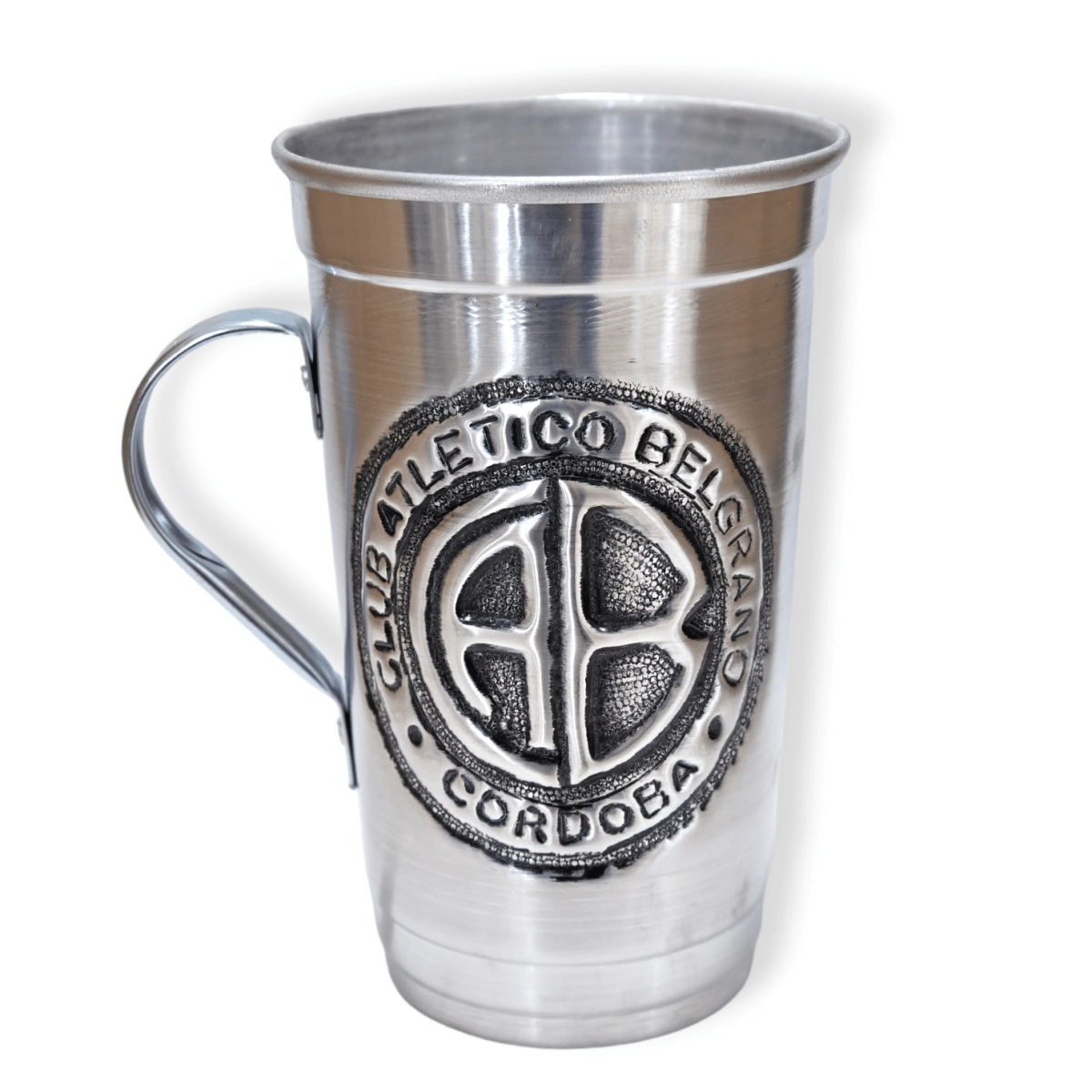 Vaso Aluminio Grande 1,5 Lt c/ Asa e Inscripcion