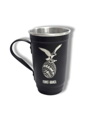 Vaso Aluminio Chico 650cc Pintado c/ Asa e Inscripcion