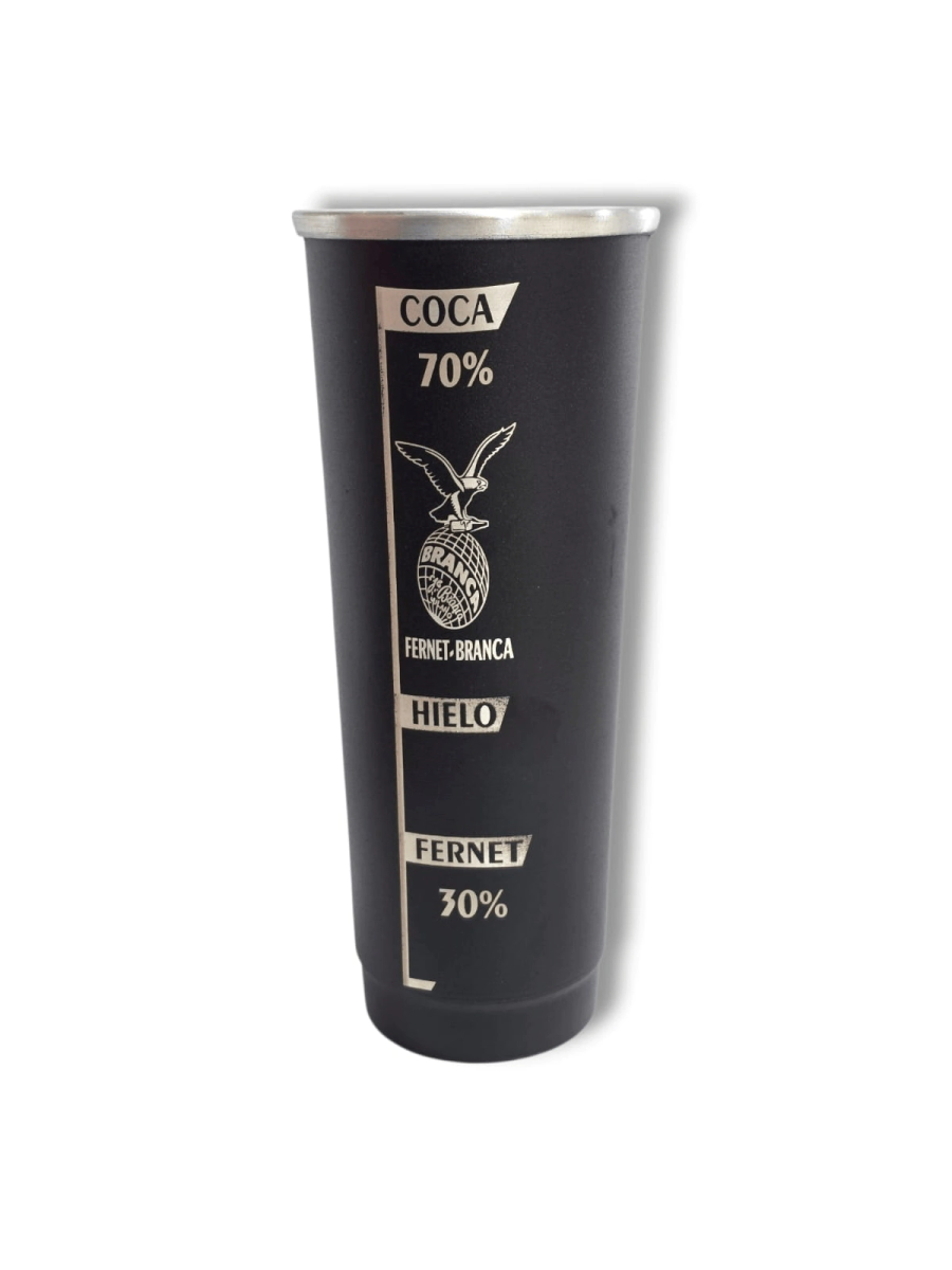 Vaso Aluminio Fernetometro 1,5 Lts Pintado c/ Inscripcion