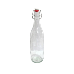 Botella 1 lt Vidrio c/ Tapa Hermetica