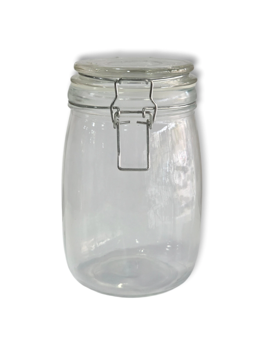 Frasco Vidrio Hermetico Botero 1 lt. c/ Tapa 11x15,5