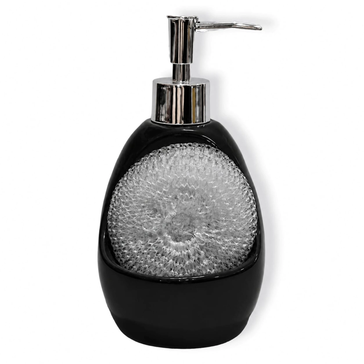 Dispenser Detergente Negro c/ Esponja