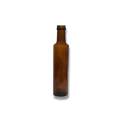 Botella Cilindrica 250 cc Ambar Vidrio B/Ali