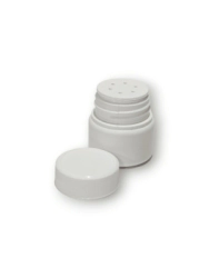 Talquera 30 cc Pead Blanco c/Tapa e Inserto