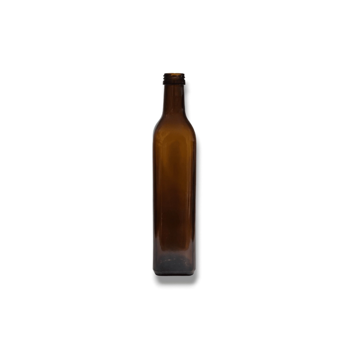Botella Cuadrada 250 cc Ambar Vidrio B/Ali