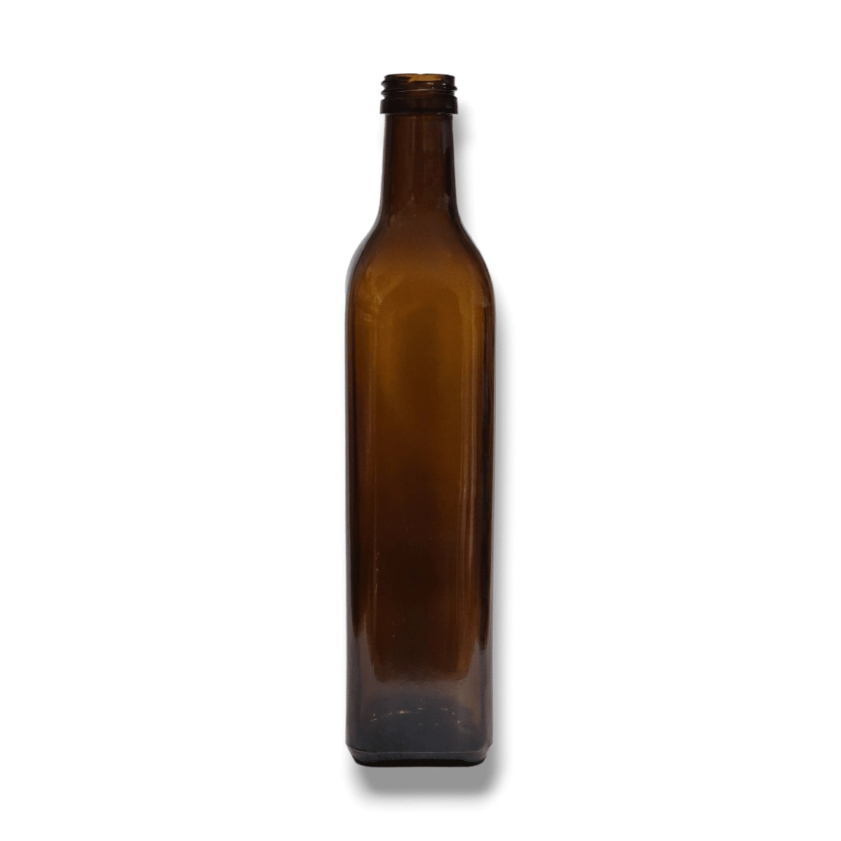 Botella Cuadrada 500 cc Ambar Vidrio B/Ali