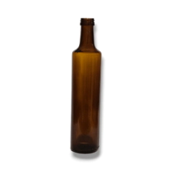 Botella Cilindrica 500 cc Ambar Vidrio B/Ali