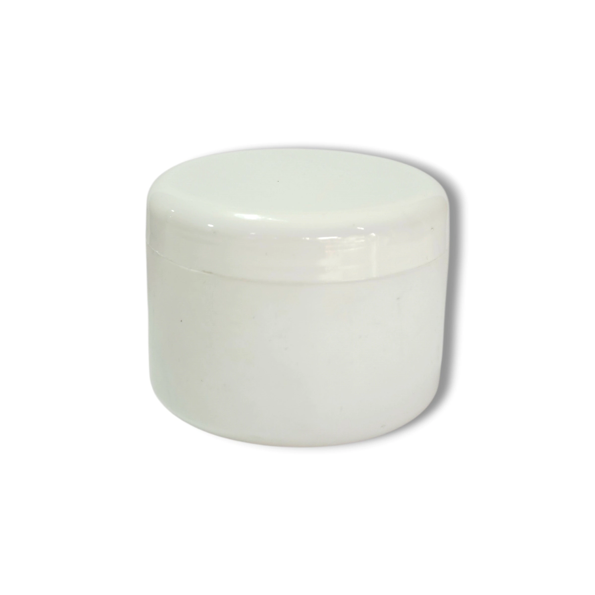 Pote   250 cc PEAD Bajo  Blanco c / Tapa Blanca