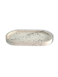 Bandeja Oval c/ Pintitas 18 x 9,5 - Yeso