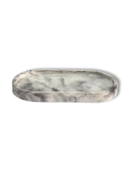 Bandeja Oval c/ Pintitas 18 x 9,5 - Yeso