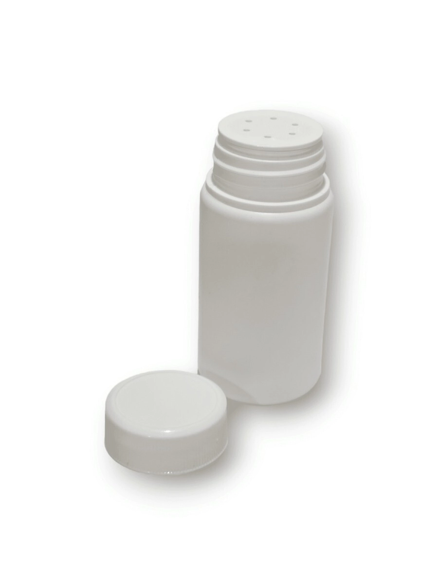 Talquera 100 cc Pead Blanco c/ Tapa e Inserto