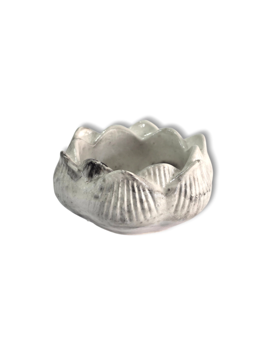 Cuenco Flor de Loto c/ Pintitas - Yeso