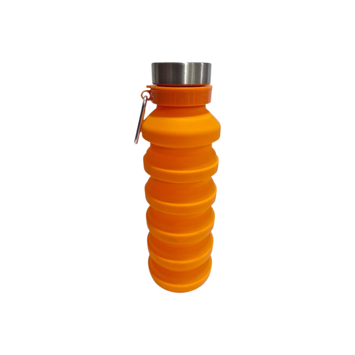 Botella de Silicona Acordeon Naranja c/ Tapa Metal