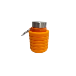Botella de Silicona Acordeon Naranja c/ Tapa Metal