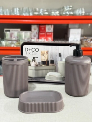 Set Ba�o Deco Marron - 4 pzas.