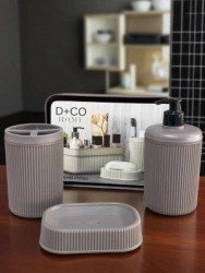 Set Ba�o Deco Marron - 4 pzas.