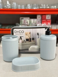 Set Ba�o Deco Gris - 4 pzas.