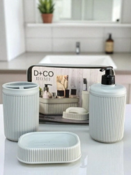 Set Ba�o Deco Gris - 4 pzas.