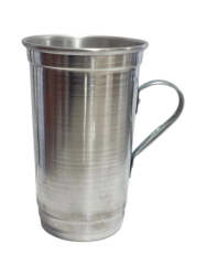 Vaso Aluminio Grande 1,5 Lts Liso c/ Asa