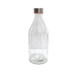 Botella 1lt Vidrio c/ Tapa Metal