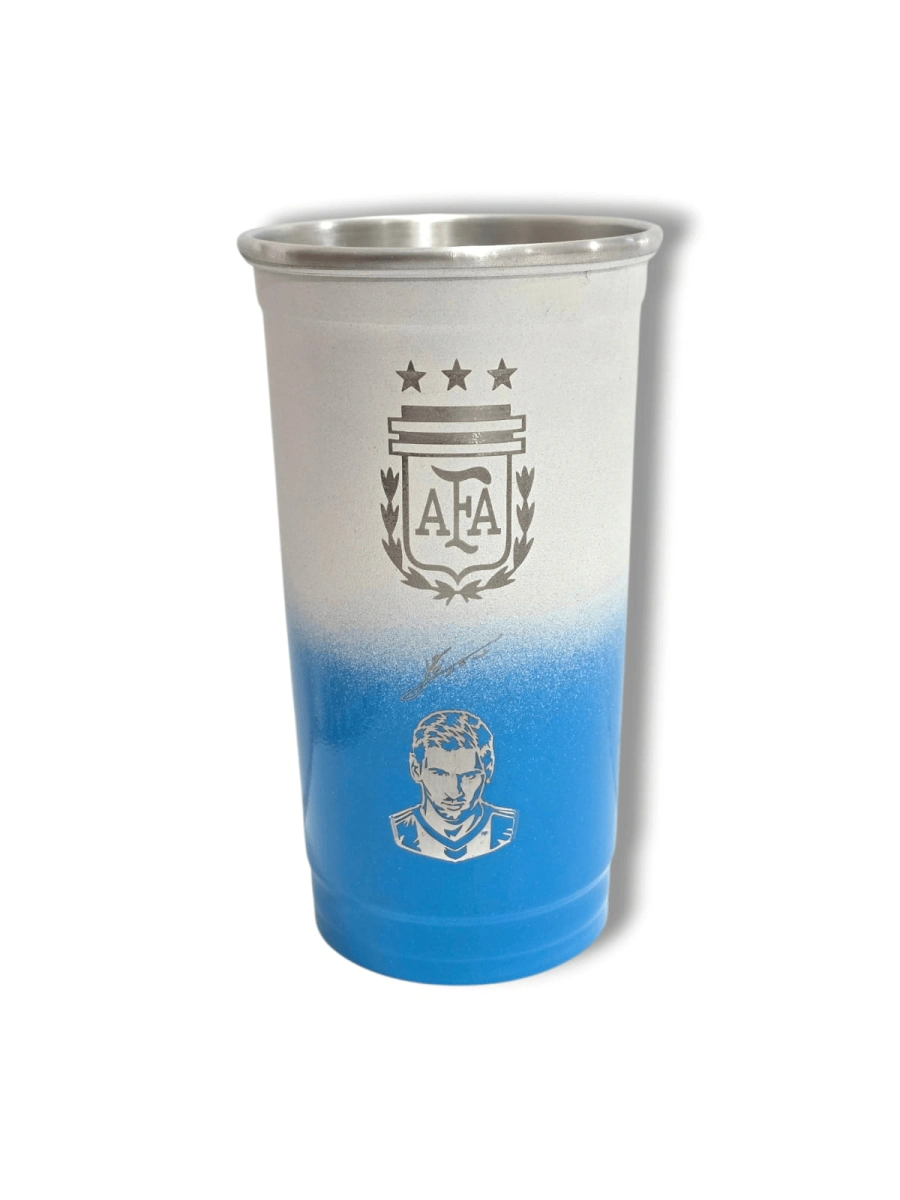 Vaso Aluminio Mediano 1 Lt c/ Inscripcion Mundial