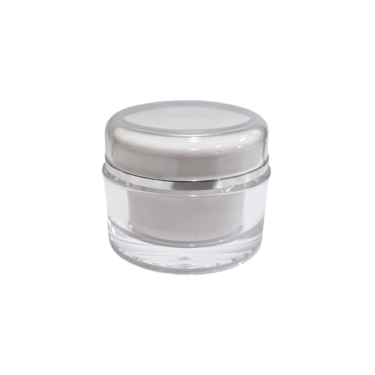 Pote Metacryl x 50 cc c / tapa aro plata y guarnicion