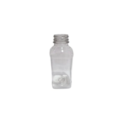 Botella Cuadrada PET 330cc R38 Cristal